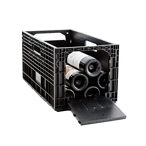Domaine 3-Pack Weinbox Crates Wine Storage | Stores up to 36 Bottles | Color: Burgundy