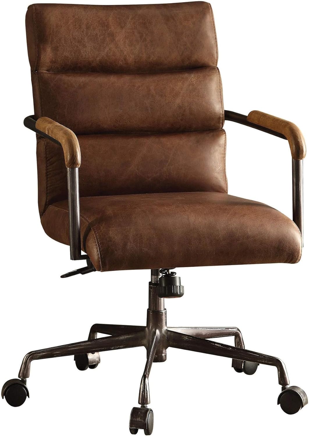 Acme Harith Office Chair in Retro Brown Top Grain Leather 92414