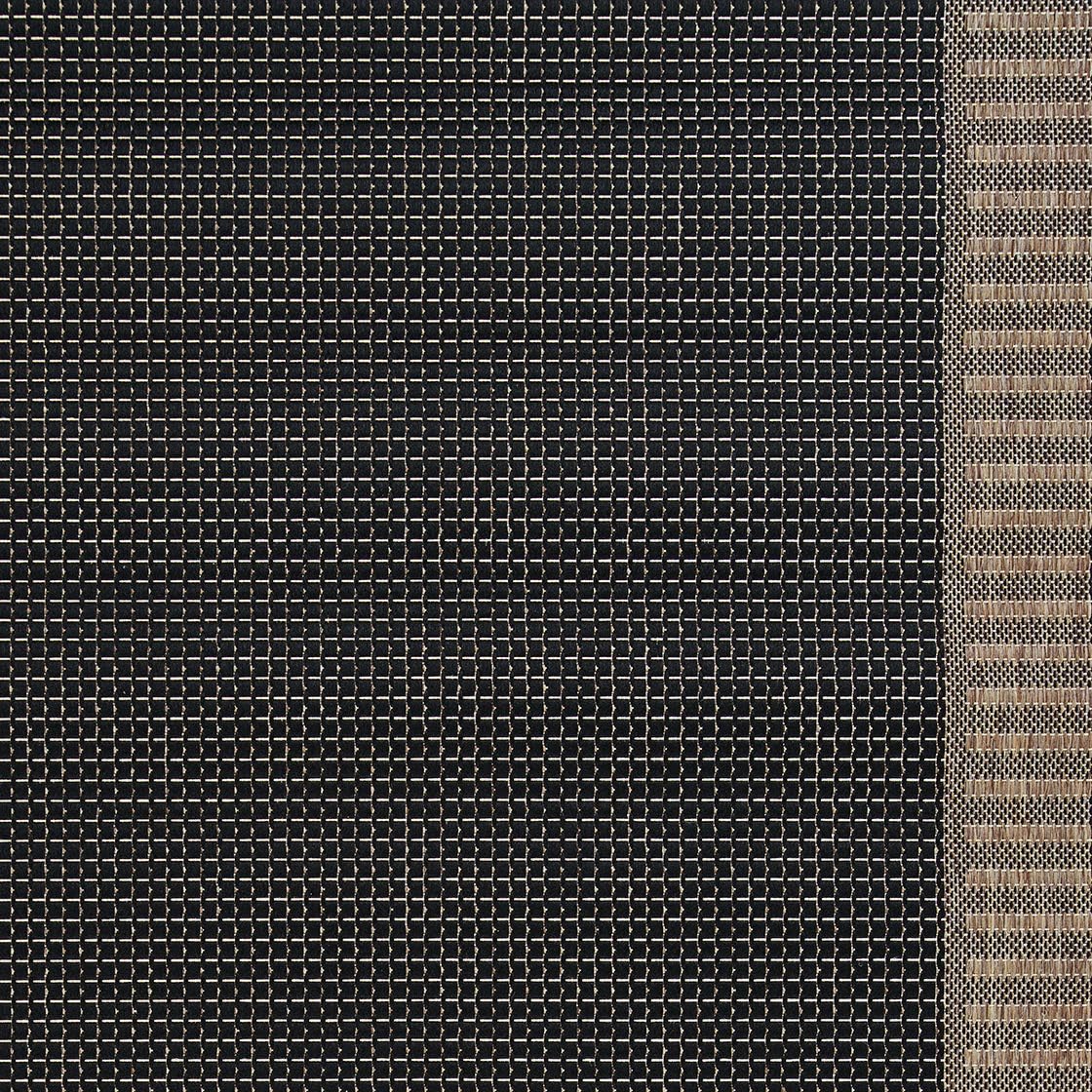 Couristan Recife 1681/2000 Wicker Square Rug, 7-Feet 6-Inch, Stitch/Black/Cocoa