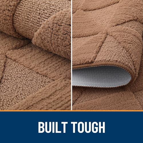 OLANLY Door Mats Indoor, Non-Slip, Absorbent, Dirt Resist, Entrance Washable Mat, Low-Profile Inside Entry Doormat for Entryway (36x24 inches, Black)