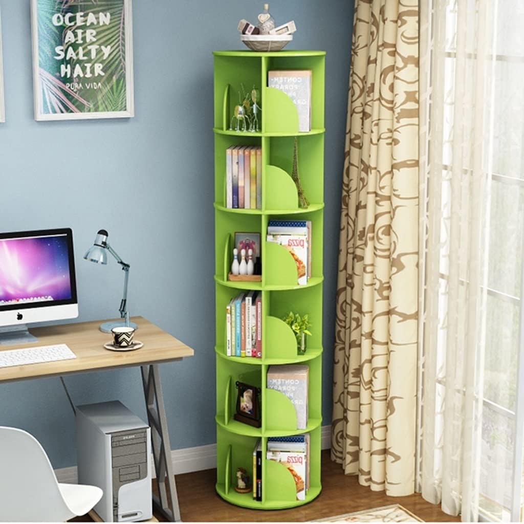 Bookcases Rotating Bookshelf Corner Bookcase Floor Bookshelf Living Room Round Shelf Multilayer