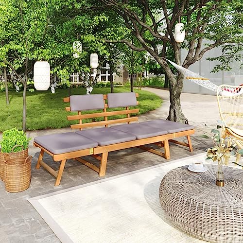 2-in-1 Patio Daybed with Cushion 74.8