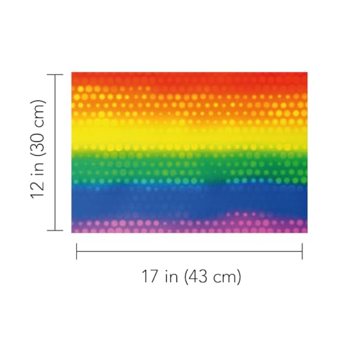 Multicolor Placemats for Kitchen Dining Table Summer Stylish Decoration, Multicolor Design, Outdoor Indoor mat, Easy Clean Wipeable, Polyester, BLUEMONK (Bruno 2.4, 6 Pack)