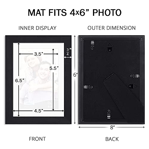 Icona Bay Combination White Picture Frames Set - 10 PC (Four 4x6, Four 5x7, Two 8x10), Impresia Collection Multi-Pack, Simple Modern Design for Wall Gallery