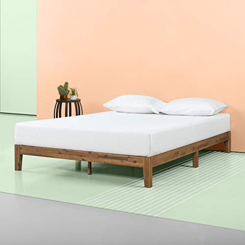 ZINUS Lucinda Wood Platform Bed Frame / No Box Spring Needed / Solid Wood Foundation with Wood Slat Support / Easy Assembly, King, 74.7