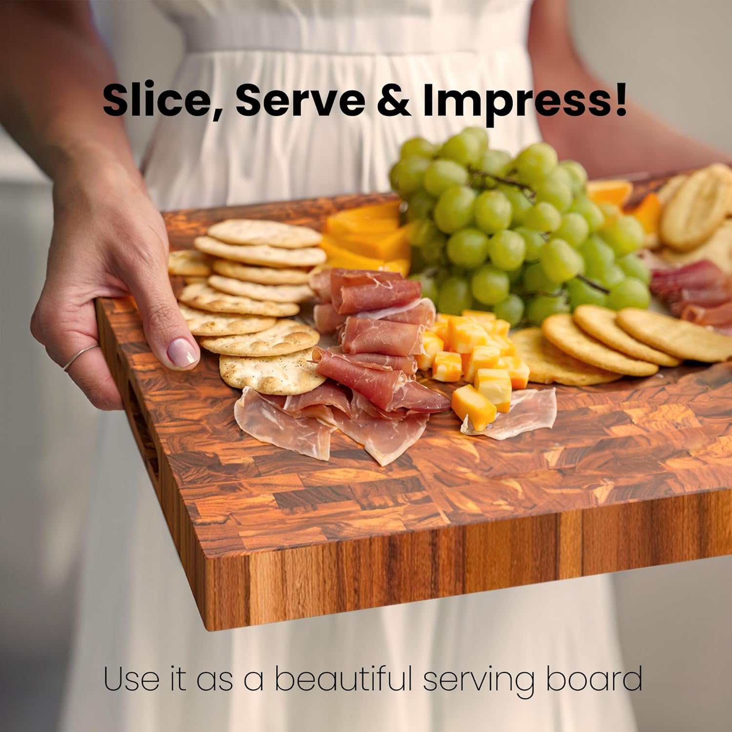 End Grain Butcher Block Cutting Board [1.5