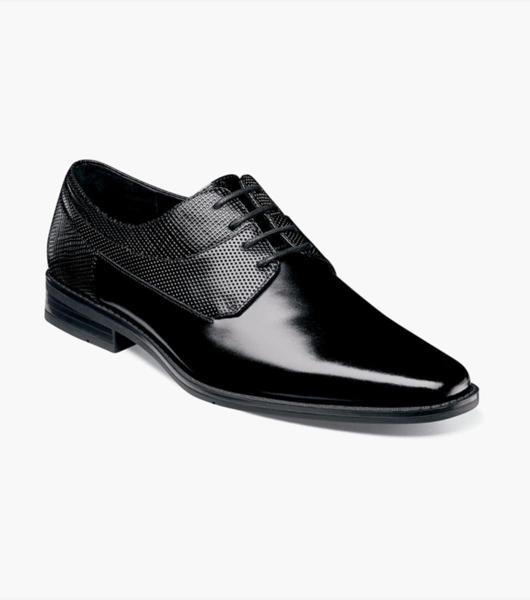 STACY ADAMS Kirkley Plain Toe Oxford-Black, 9