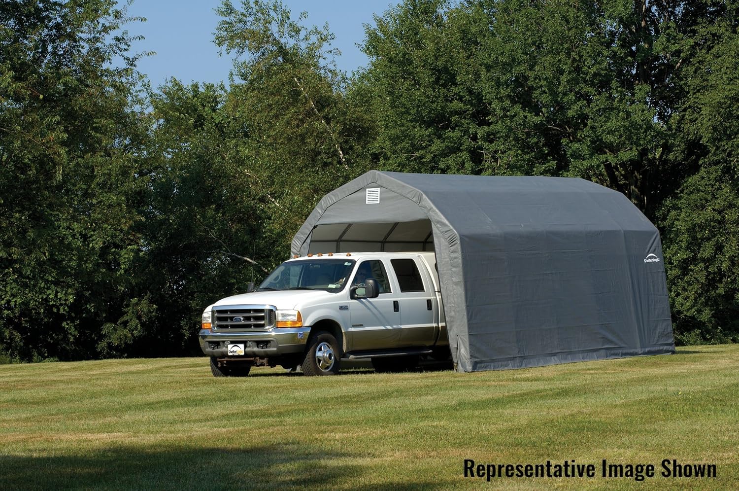 ShelterLogic 97153 Grey 12'x24'x9' Barn Shelter