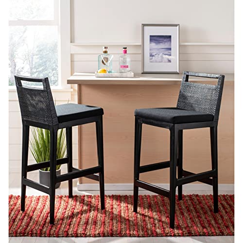 Safavieh Darin Barstool, Black/White