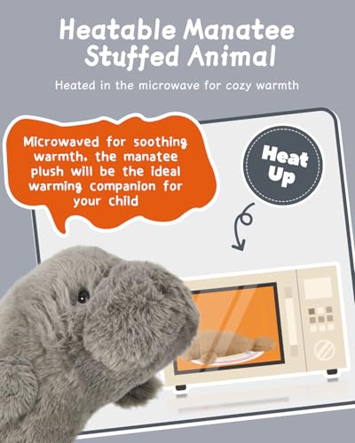 Manatee Stuffed Animals, Soft Stuffed Animals Plush Lavender Scented, Plushies Toys Manatee Gifts for Boys Girls 14.9 Inches