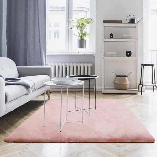 Shaggy 4x6 Area Rug, Shag Rainbow Rug - Fuzzy Rugs for Living Room, Kids Boys Living Bedroom Decor - Modern High Pile Non Slip Area Rug, Fluffy Rainbow Carpet Mat