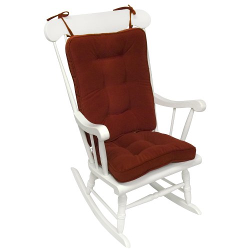 Greendale Home Fashions Standard Rocking Chair Cushion Hyatt Fabric, Scarlet