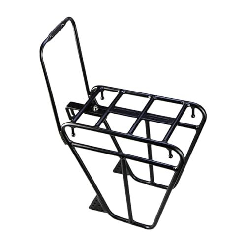 Bike Front Carrier Rack Bicycle Front Rack Adult Metal Luggage Shelf Cargo Pannier for Riding Road Bike Long Distance Cycling