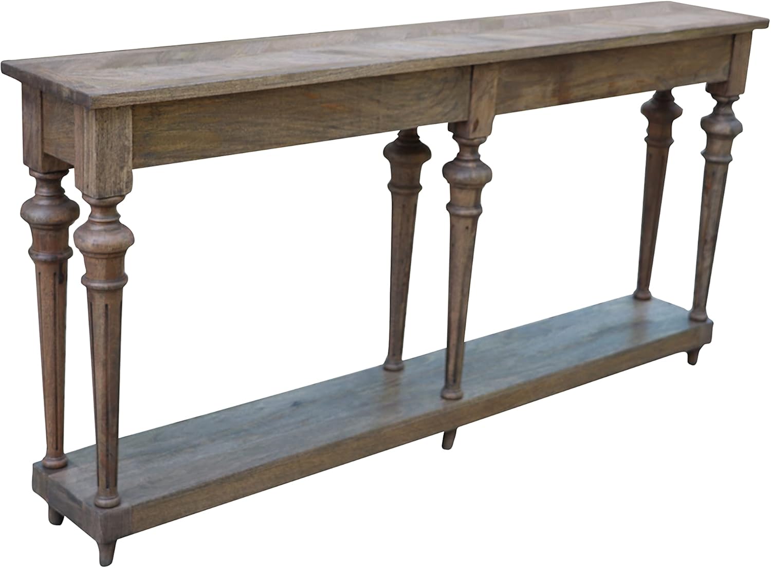 Arin 72-inch Traditional Turned Leg Console Table, Mango Hardwood