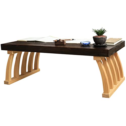 Living Room Zen Tea Table Japanese Tatami Table Coffee Table Retro Low Table Coffee Table Suitable for Bay Window (Size : 80x38.5x30cm)