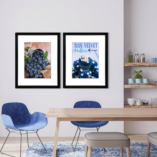 14x22 Frame Wood Color, Display Picture 12x18 with mat or 14x22 without mat, Photo Poster Picture Frame Wall Mounting Home Decor, 1-PCS