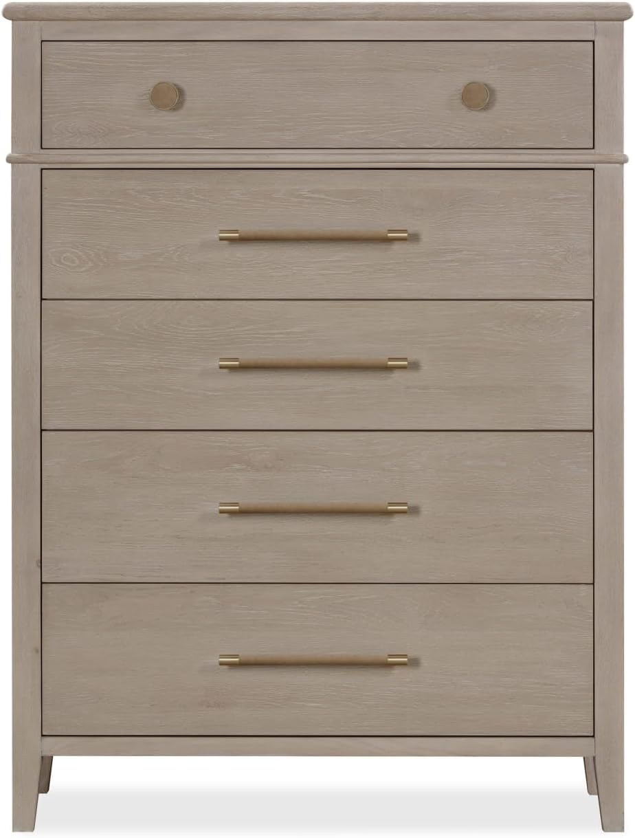 Modus Furniture Solid Wood Chest, Camden - Chai, 5-Drawer