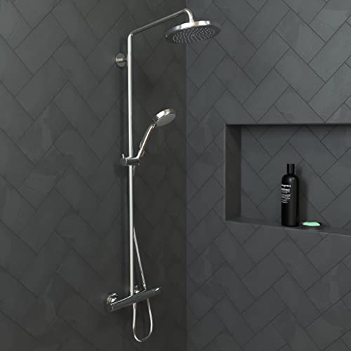 hansgrohe Croma 9-inch Showerhead Premium Modern 1-Spray RainAir Air Infusion with Airpower with QuickClean in Chrome, 26465001