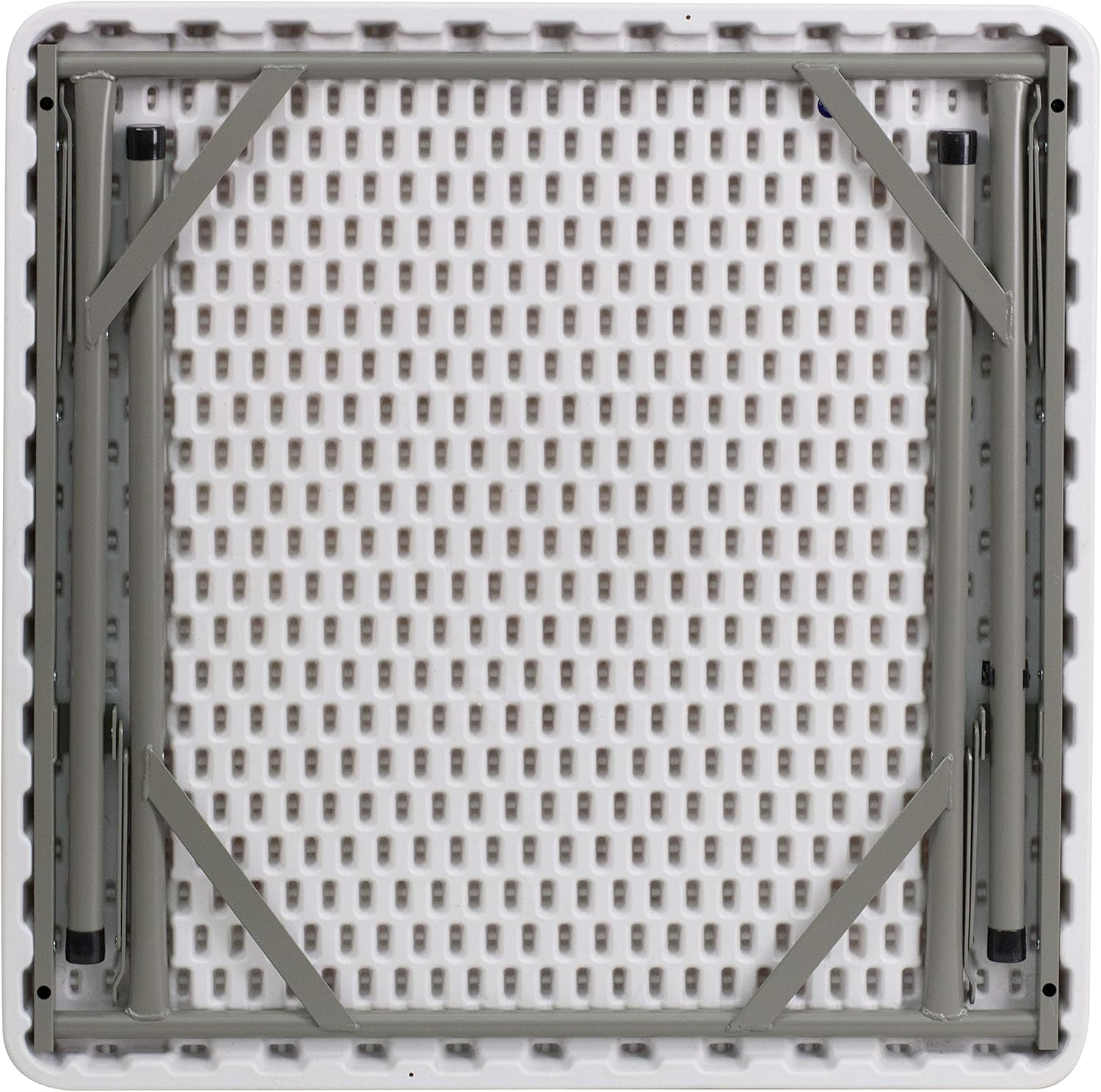 BizChair 2.85-Foot Square Granite White Plastic Folding Table - Event Folding Table