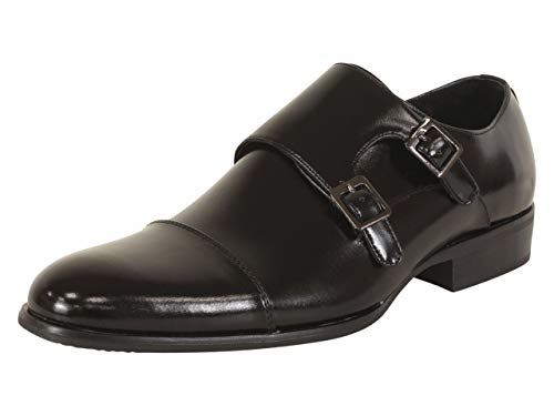 STACY ADAMS Men's Gordon Cap Toe Double Monk Strap Loafer