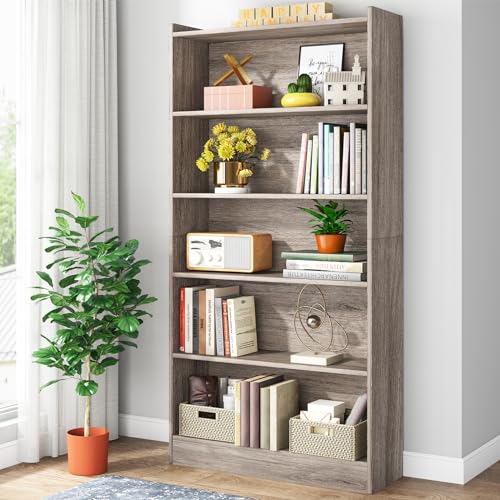 Tribesigns 78-inch Tall Bookcase, Modern 7-Tier White Library Bookshelf with Storage Shelves, Large Open Bookcases Wood Display Shelving Unit for Bedroom Living Room Office