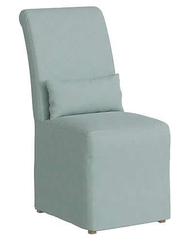 Sunset Trading Slipcovered Upholstered Dining Chair, Performance Fabric Ocean Blue