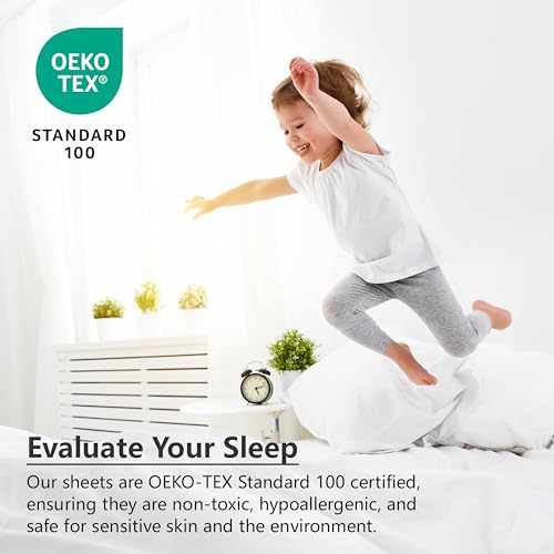 American Home Collection Queen Sheet Set - 4 Pieces Extra Soft Bedding Sheets & Pillowcases Set - Breathable, Wrinkle Free, Deep Pockets, Easy Fit, Oeko-Tex, Soft Bed Sheets (Queen, Grey)