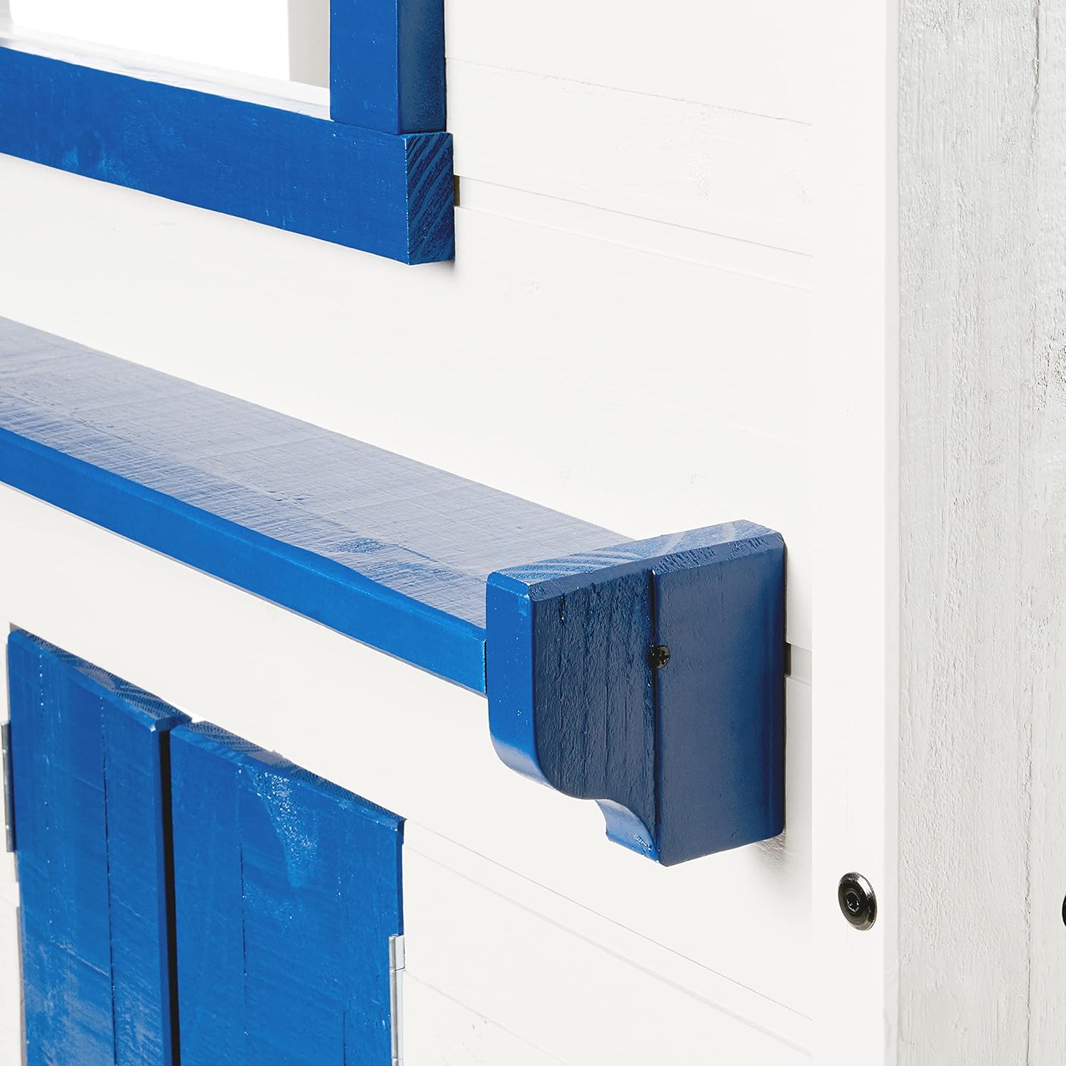 DONCO Kids Stargazer Novelty Twin Over Twin Bunkbed in Light Grey & Blue Finish