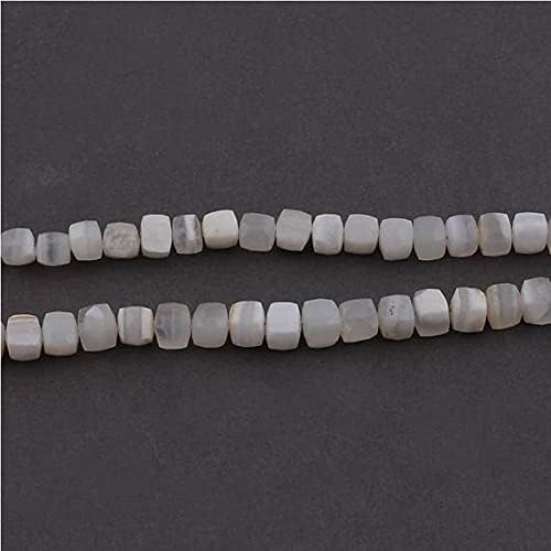 BEADS GEMSTONE Big Halloween Sale 1 Strand White Agate Faceted Cube Beads Biolettes - Box shape Beads 7mm-8mm 8 Inches SB2630 Code-HIGH-36397