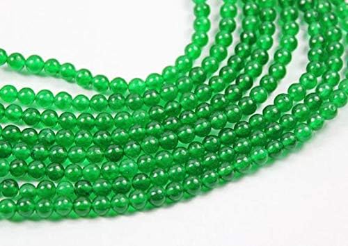 10 Strand Lot Natural Green Jade Smooth Round Ball Gemstone Craft Loose Beads Strand 14 Inch Long 4mm Code-HIGH-1076