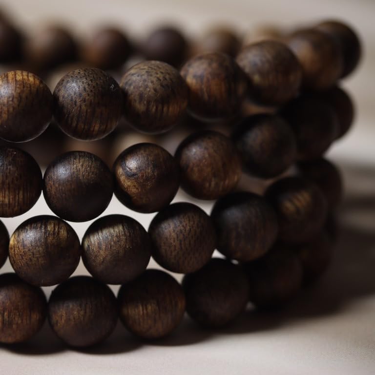 Vietnam Nha Trang Agarwood White Aquilaria Old Wood 8mm*108 Beads Prayer Beads Sinking Grade