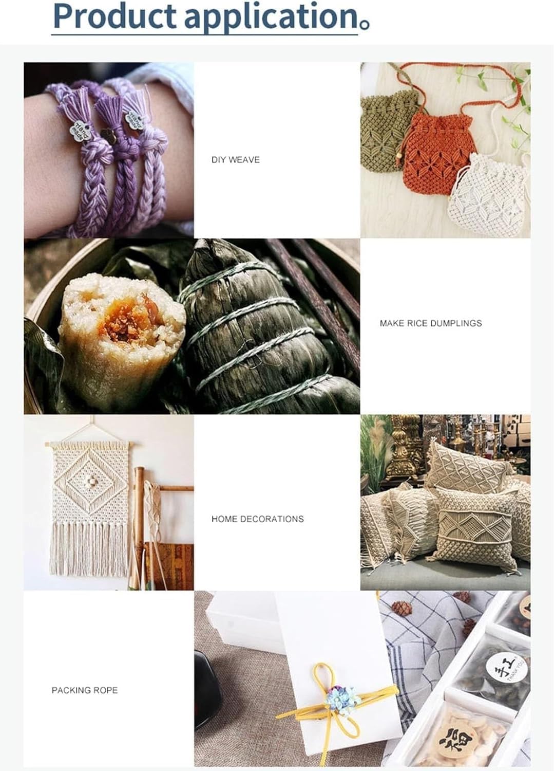 Cotton String Ball, Elastic cord, thread beading string,Macrame Cord Natural Cotton Rope 300 m,Macrame Rope 4 Strand Twisted Soft Cotton Cord 3mm/4/5mm/6, Home DIY Crafting Decoration Decking Rope,Bei