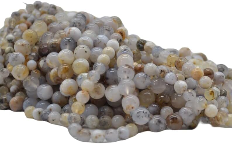 13 inch Strand of Natural gem Ocean Chalcedony, 10mm Round Smooth Beads for DIY Jewelry Making. | Beads_05850