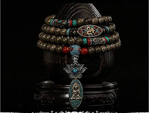 GLW Meditation Malas Prayer Beads Brunei Genuine Wild Agarwood Aloewood 7 mm #4974