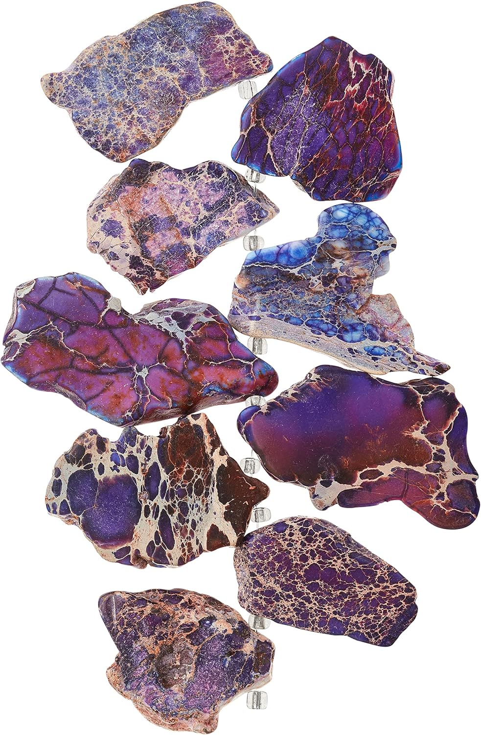 Bead Landing Brown & Purple Jasper Nugget Beads, 12 Pack