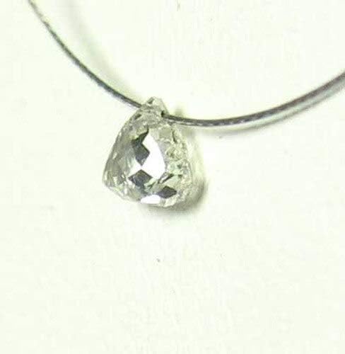 0.19cts Natural White Diamond Tabiz Briolette Bead 10617A for Jewelry Making