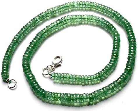 Natural Rare Gemstone Nepal Mint Green Color Kyanite 5 to 6.5MM Faceted Heishi Beads 17