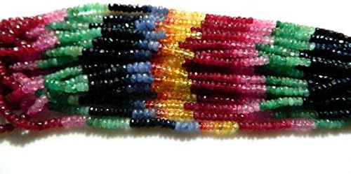 1 Strand Natural Multi Sapphire Beads, Sapphire Rondelles, 3mm Beads, 15 inches Code-HIGH-15760