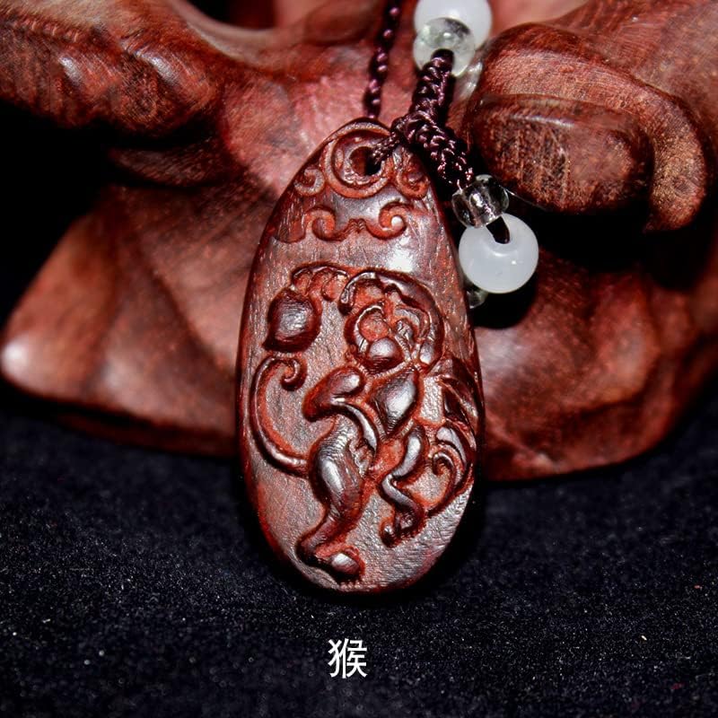 Mascot Wooden Crafts Wood Carving Art Wood Decoration Artwork 印度小叶紫檀十二生肖挂坠 本命年项链吊坠 男女款(12生肖一套)