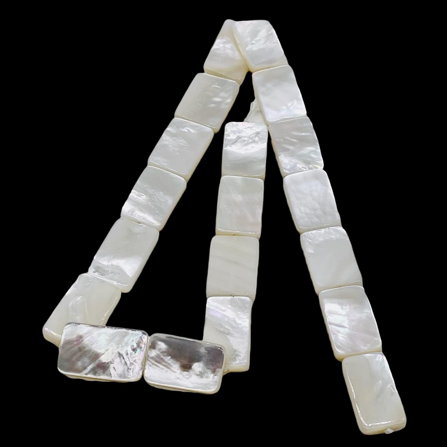 AAA Mother of Pearl Premium Natural Shell Bead Strand | 21x14x4mm to 23x15x4mm| for Jewelry Making