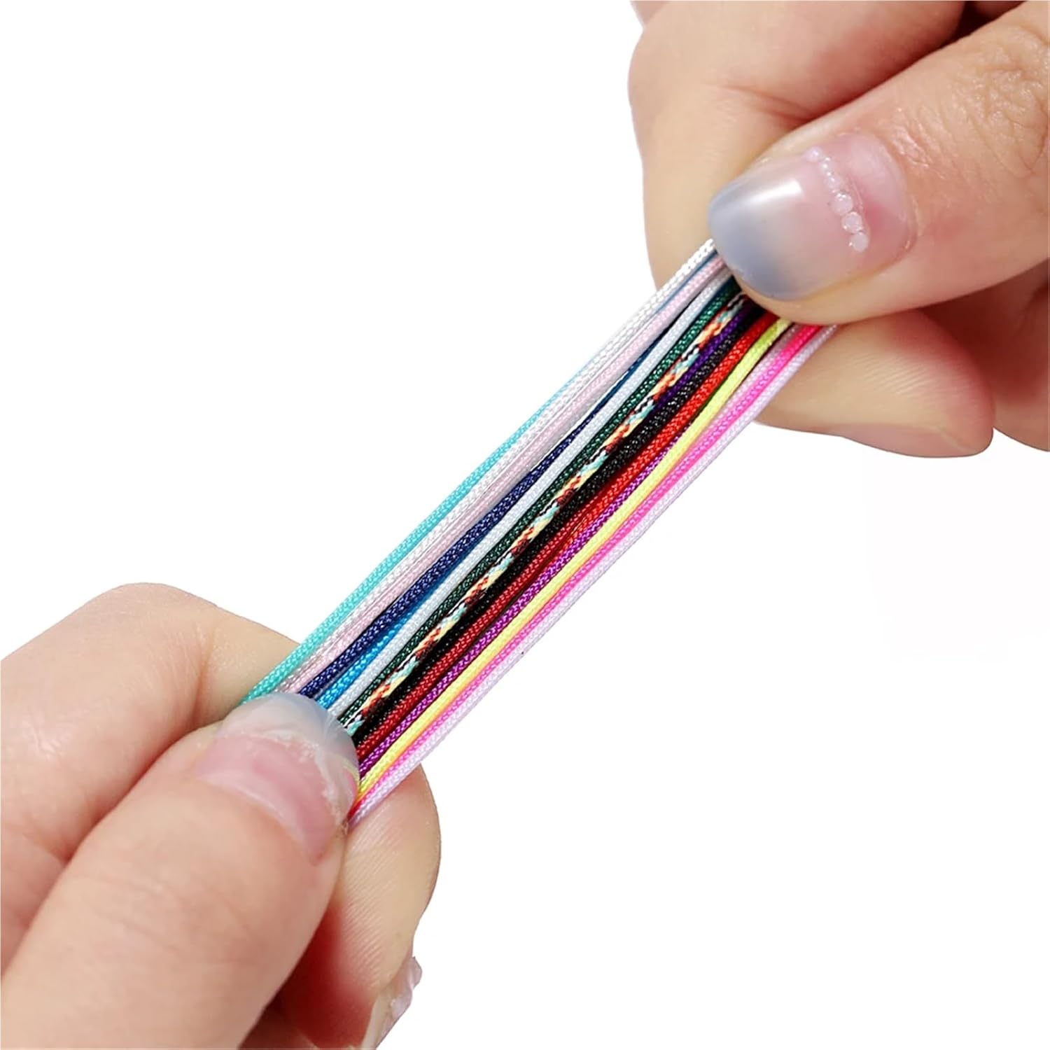 Nylon String 100pcs *100M 0.8mm Nylon Thread Cord Chinese Knot Bracelet Braided String for Tassel Beading Jewelry Making(Gray)