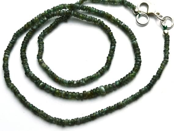 BEADS GEMSTONE 1 Strand Natural Alexandrite Chrysoberyl Smooth 2 to 3.5MM Rondelle Beads Necklace 18 Inch Long Long Code-HIGH-5164