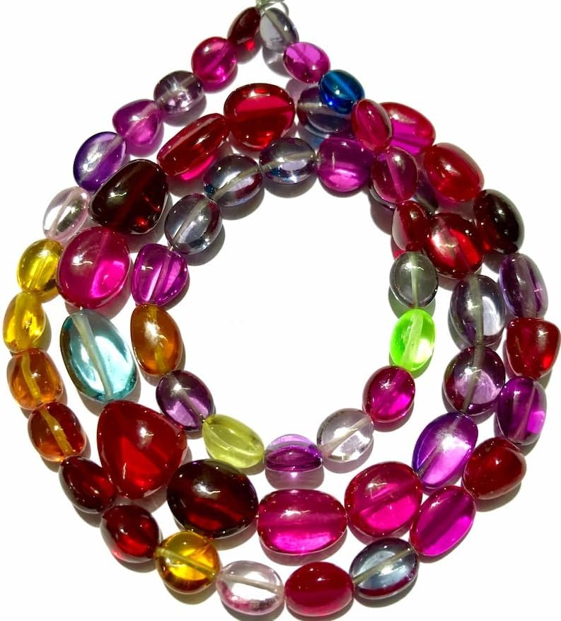 Natural Sapphire Nuggets Smooth Beads 6-10 MM 21 inch Long String Jewelry Making Gemstone Beads for Necklace Bracelet