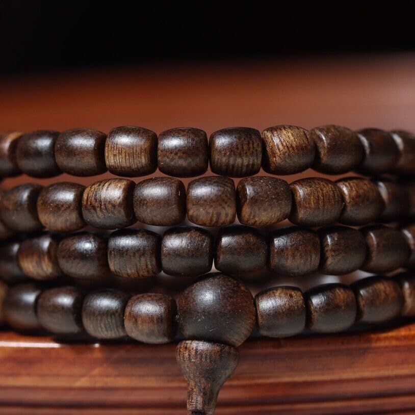 Agarwood 6mm×108pcs Phusen Red Clay Agarwood Bracelet Buddhist Beads Rosary Beads