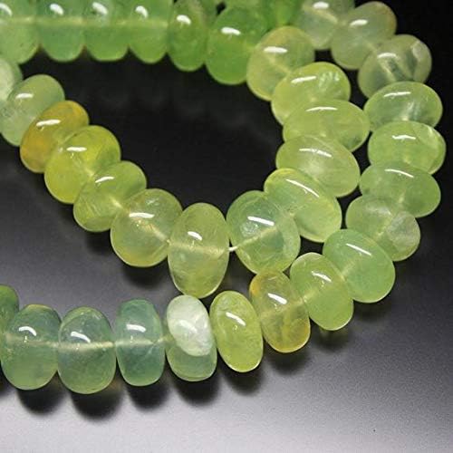 Natural Shade Green Prehnite Smooth Gemstone Rondelle Gemstone Loose Craft Beads Strand 18 Inch Long 13mm Code-HIGH-26256