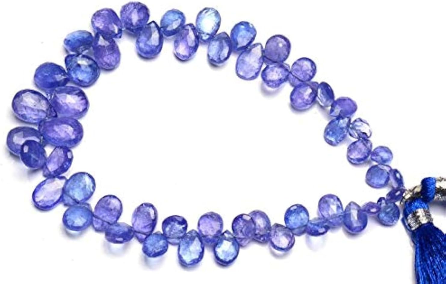 GEMZ 6 inch Strand of Natural Tanzanite pear Shape Faceted Cut Blue Color briollete Beads for DIY Jewelry Making- Earring Necklace Bracelet.