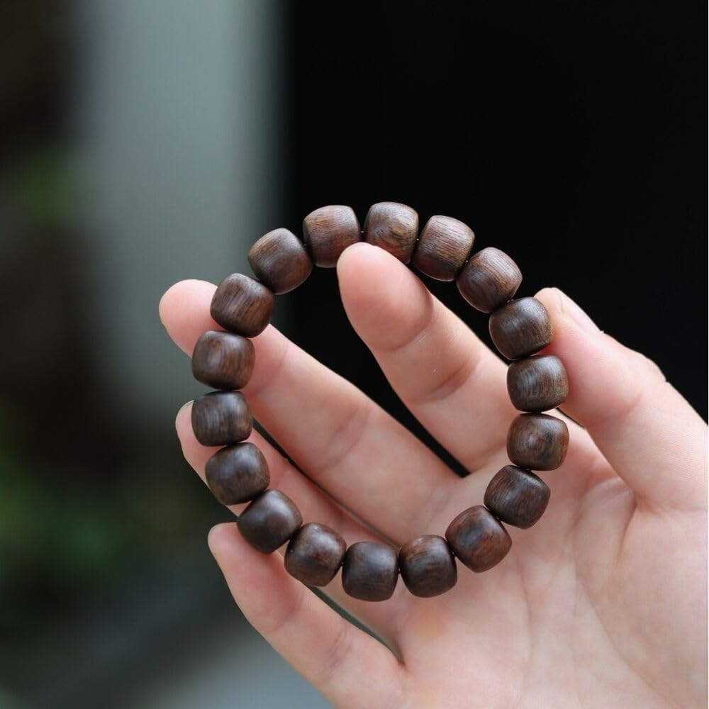Agarwood 10 * 12mm*19pcs agarwood String Old Huian Old Type Beads Buddha Beads Rosary Beads