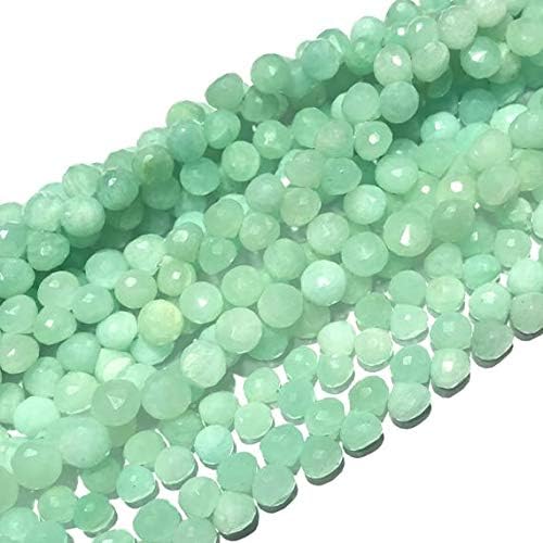 Amazonite Beads Onion Shape 7.5 to 8.5 mm Natural Amazonite Onion Shape Beads Faceted Loose Amazonite Gemstone Beads Full 8
