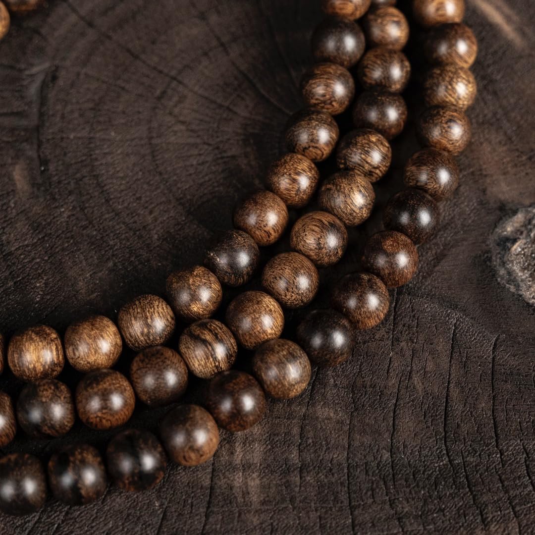 Vietnamese Nha Trang White Agarwood Burl Old Wood Agarwood 8mm*108 Beads Multi-Circle Prayer Beads Sink-Grade
