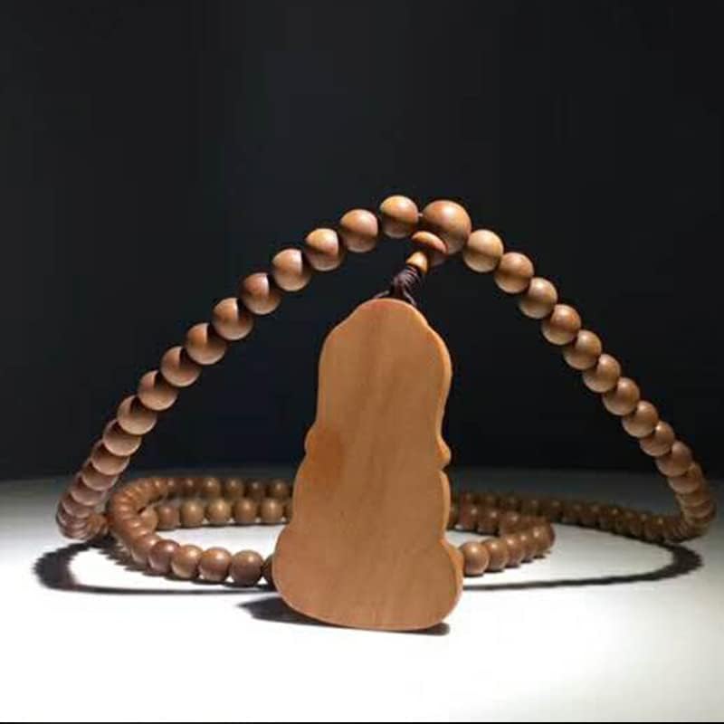 Mascot Wooden Crafts Wood Carving Art Wood Decoration Artwork 老山檀香手串宝宝佛108颗 文玩手串念珠男女檀木佛珠手链(DIY不沉水6MM老山)